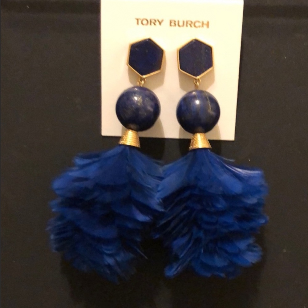 Tory burch big feather earrings - Picture 2 of 3